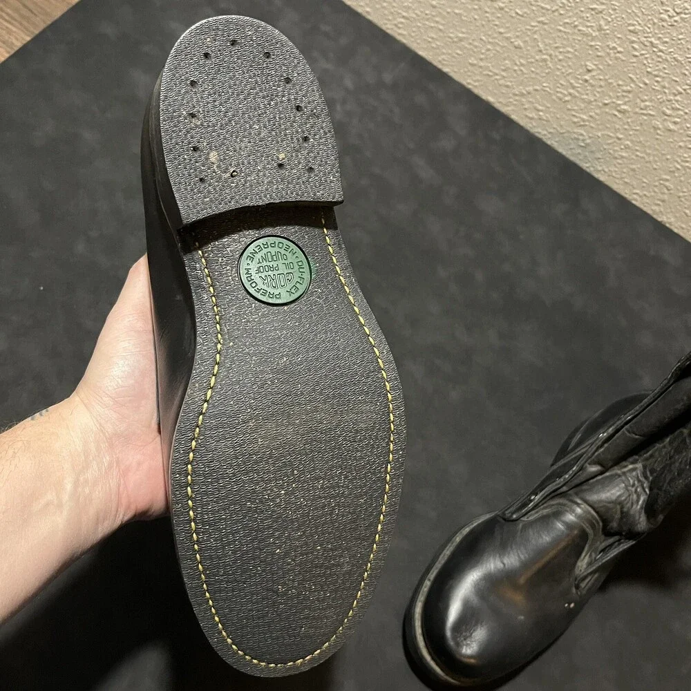 Vintage Chippewa Boots USAF Combat 1950s Air Force Base Leather Engineer Size 9